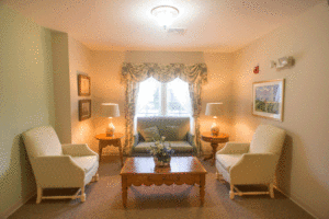 Comfortable residences for independent and assisted living seniors.